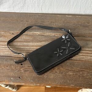 XOXO Black Floral Clutch